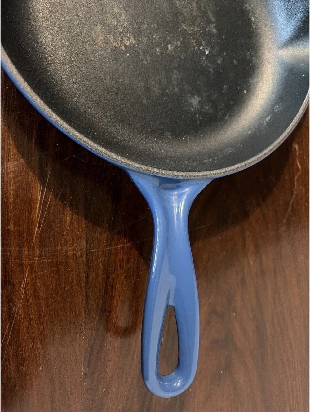 Le Creuset 23 Blue Enameled Cast Iron Skillet